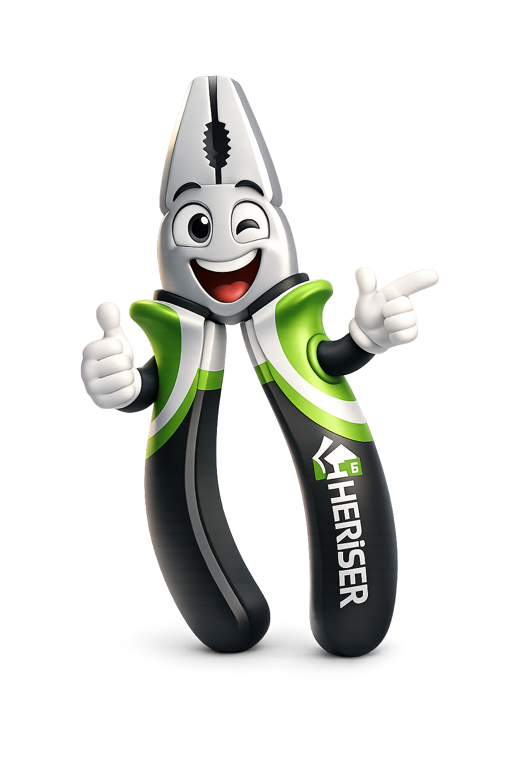 Mascota Heriser invitando a pedir presupuesto